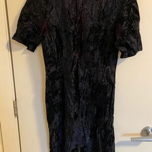 Elegant Black Velvet Dress